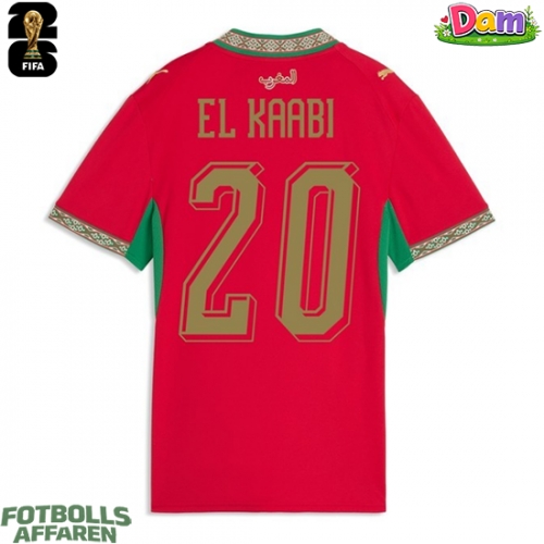 Marocko Ayoub El Kaabi #20 Hemmatröja Kvinnor VM 2026 Kortärmad